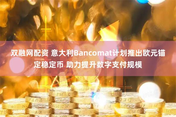 双融网配资 意大利Bancomat计划推出欧元锚定稳定币 助力提升数字支付规模